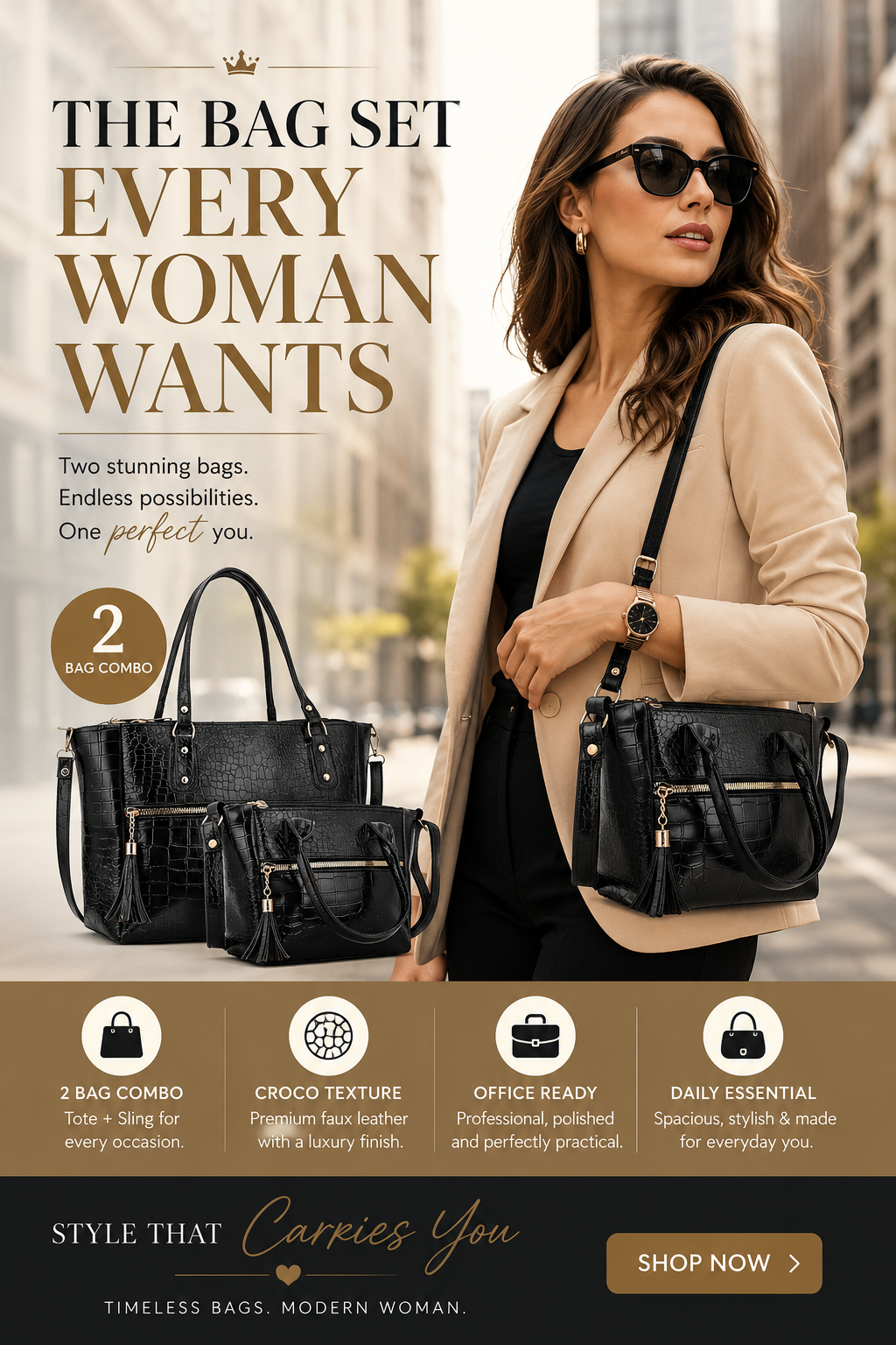 AVÉRAA Women Handbag Combo Set