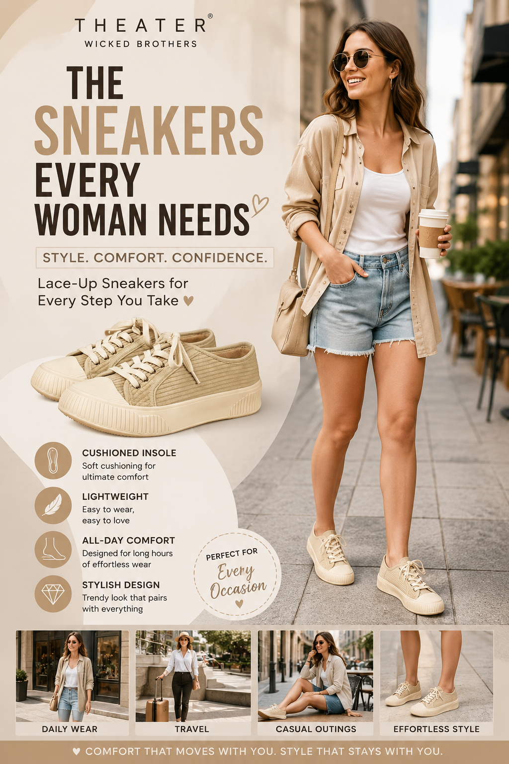 Theater Wicked Brothers Lace-Up Sneakers for Women Review