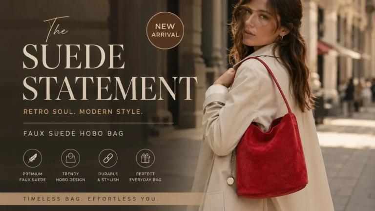 Trendy Suede Hobo Bag for Women