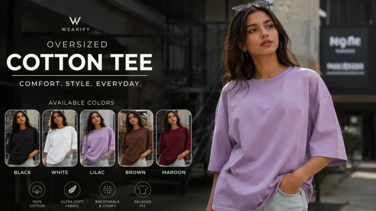 JUNEBERRY 100% Pure Cotton Oversized T-Shirt Combo for Women