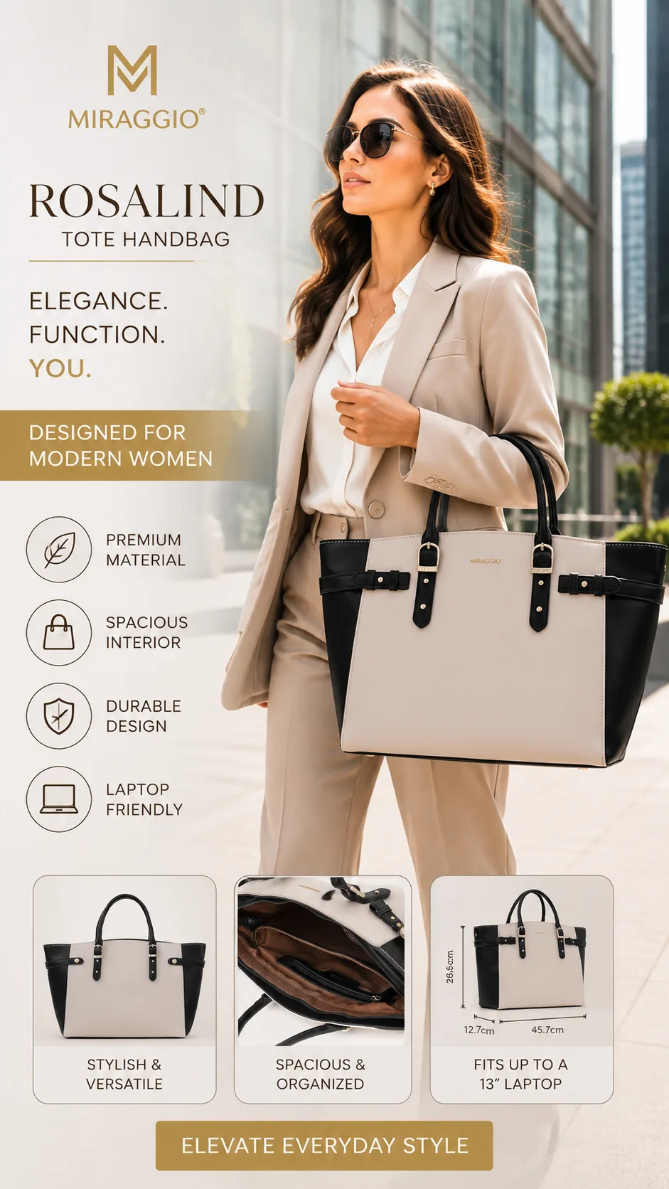 Miraggio Rosalind Tote Handbag