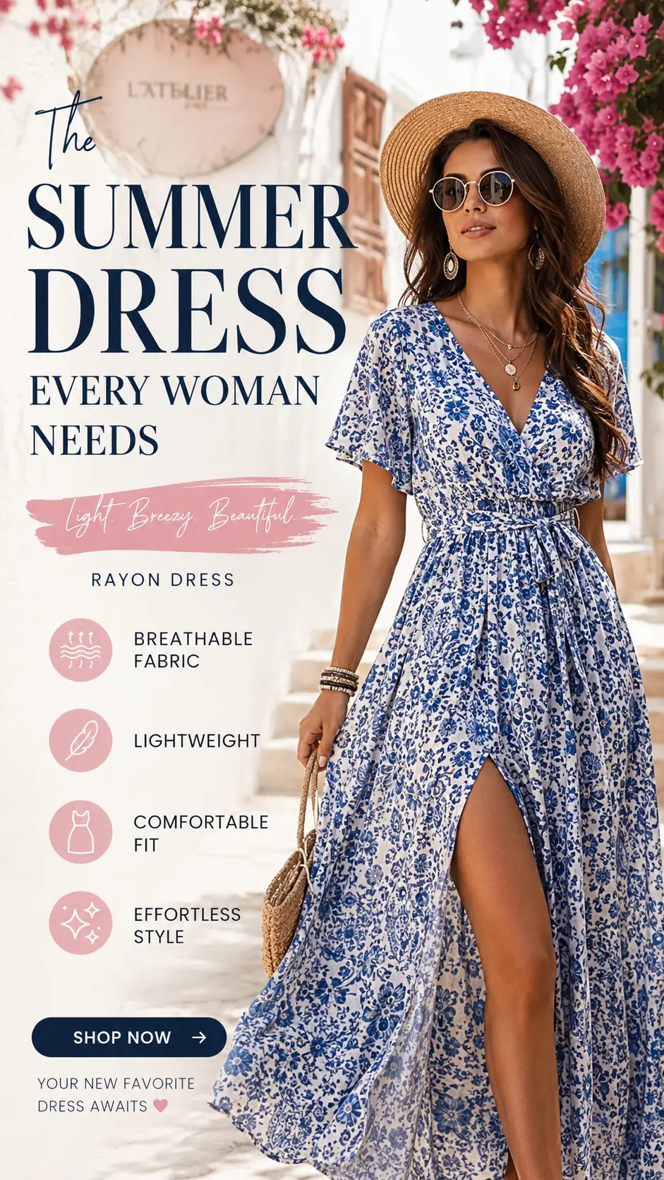OM SAI Latest Creation Women's Rayon Dress