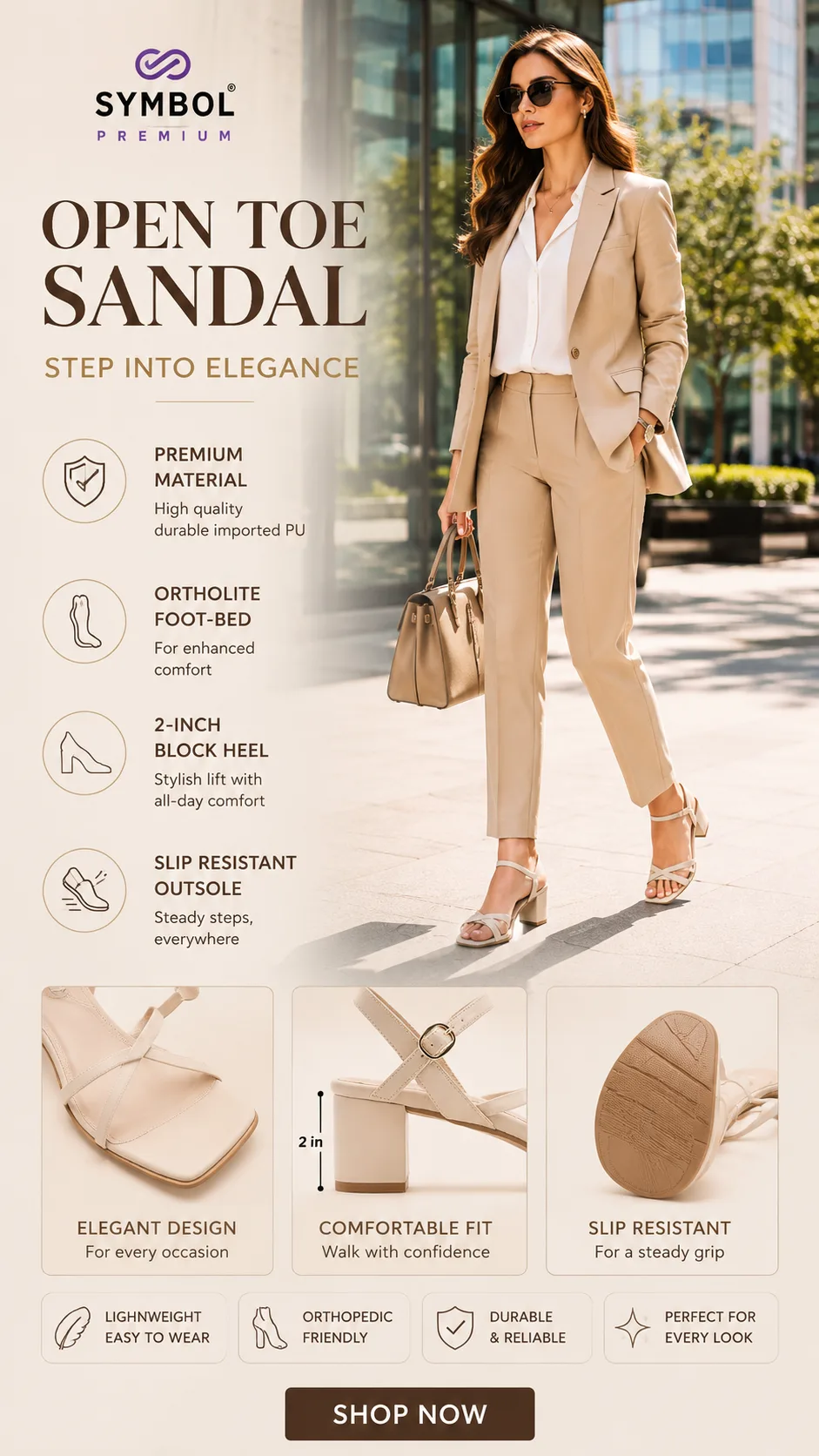 Symbol Premium Women's Desk to Dinner Open Toe Sandals Review – Stylish Heels with Ortholite Comfort for Work & Beyond