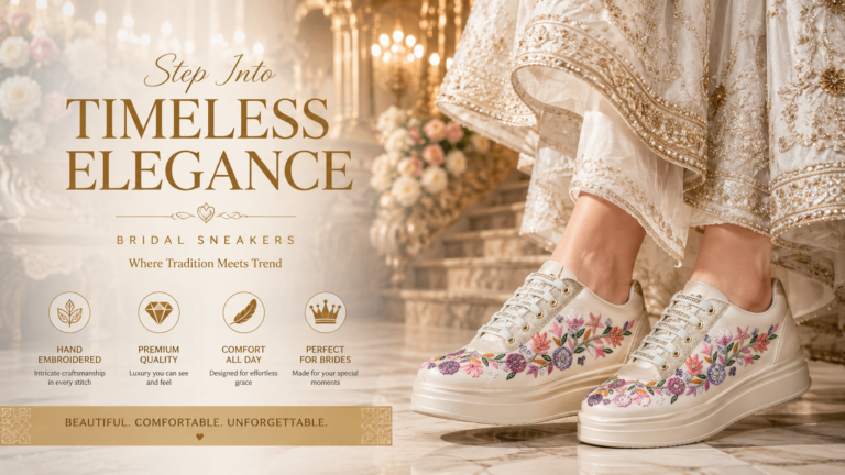 Women Hand Embroidery Party Wedding Bridal Sneakers RR1233